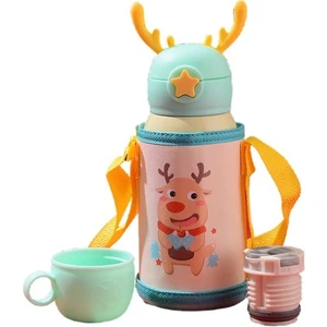 500 ml. Taşınabilir Yalıtımlı Çocuk Suluk - Sarı (Yurt Dışından)