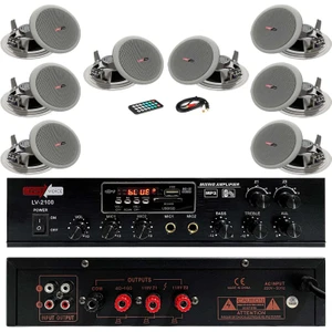 Lastvoice Soft Paket-3 Tavan Hoparlör ve Anfi Ses Sistemi ( 1 ANFİ +  8 HOPARLÖR)