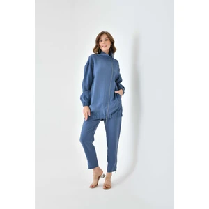 FTZ Women Kadın Modal Pantolonlu Takım  İndigo 30716