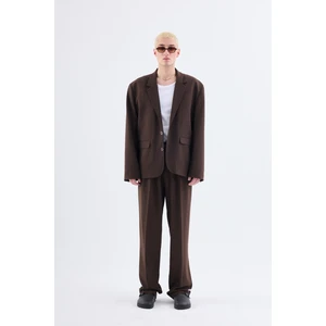 Kahve Klasik Oversize Takım Elbise