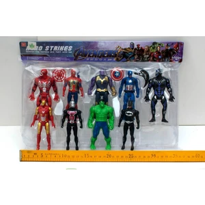 Avanger Süper Kahramanlar 9lu Set Thanos Black Panther Hulk Kaptan Amerika Örümcek Adam