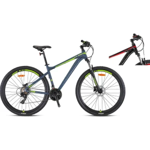 27.5j Kron Xc 100 Hd Dağ Bisikleti - Siyah Gri Kırmızı - 43 Kadro