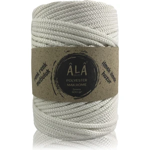 Ala Depo 5mm Polyester Makrome Ip 500 Gram Kırık Beyaz