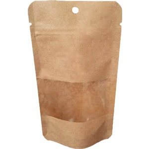 Pencereli Kraft Delikli Kilitli Kese Kağıdı - Orta Boy - 16X27X8 Cm. - 500 Gr. -20 Adetlik 1 Paket