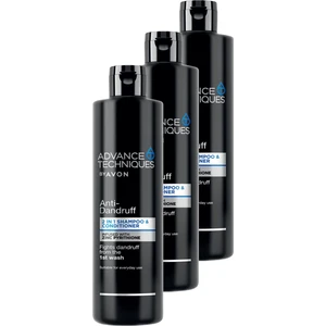 Advance Techniques Kepek Karşıtı 2'si 1 Arada Şampuan ve Saç Kremi 400 Ml. Üçlü Set