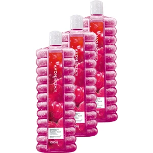 Senses Raspberry Delight Ahududu ve Frenk Üzümü Kokulu Banyo Köpüğü 1 Lt. Üçlü Set