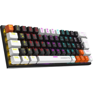 Parley Siyah/beyaz Rainbow Aydınlatmalı Türkçe Q Blue Switch Mekanik Gaming Oyuncu Klavyesi