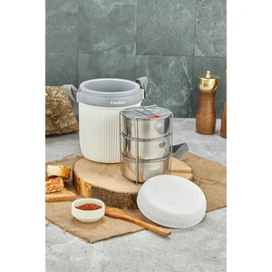 Lüx 1,2 Litre Çelik Hazneli 3'lü Yemek Termosu