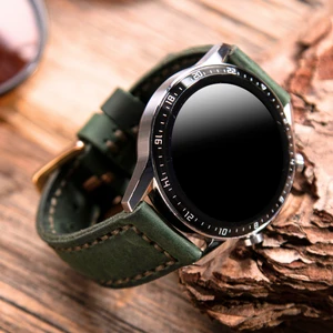 Deri Kordon 20MM 22MM Nacar Seiko Omega Tudor Citizen Lacoste Casio Fossil Calvin Klein Armani Tissot Klasik Saat Kordonu Yeşil Deri Kayış