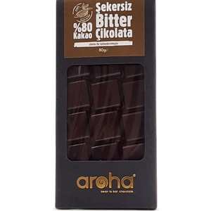 Şekersiz Stevialı %80 Kakao Bitter Çikolata Ketojenik Çikolata