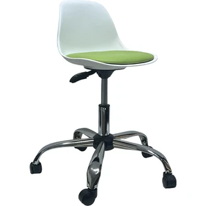 Junior Krom Ayaklı Tabure (Beyaz Gövde)