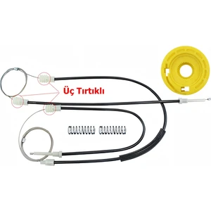 Skilit Samsun Oto Kilit Bmw 5 Serisi E39 Uyumlu 1995-1999 Arası Ön Camlar Cam Kriko Teli ve Makarası Tamir Seti