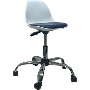 Junior Krom Ayaklı Tabure (Beyaz Gövde)