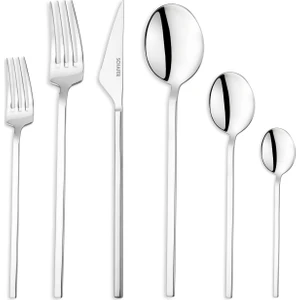 Hamburg 72 Parça Çatal Kaşık Bıçak Takımı-Gümüş