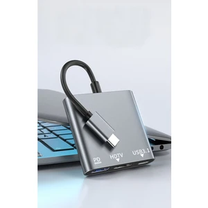 iPhone 15 Uyumlu 3in1 4K Type C USB 3.0 Hub HDMI
