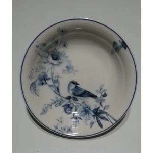 Porselen Kuşlu 12'Li Çukur Yemek Tabak 17cm