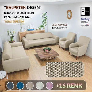 Vizon Koltuk Kılıfı lastikli balpetek kanepe Takımı Çekyat Örtüsü 3+3+1+1 Tam kaplama kılıf koltuk örtüsü