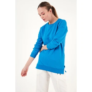 Pamuklu Regular Fit Bisiklet Yaka Basic Sweat Bayan Sweat 5863569