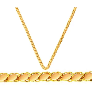 Pullu 14 Ayar Altın Zincir 60 cm