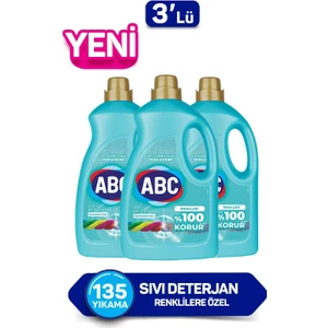 Abc Sıvı Deterjan Renkliler 3'lü Set