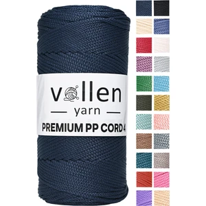 Vollen Yarn Premium Polyester Makrome Ipi  2mm ,makrome Ip,makrame,supla,çanta IPI,LACIVERT,200GR,230M