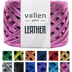 Vollen Yarn Premium Deri Ip Metalik Ip Çanta Ipi,parlak Penye İP.120 Gram