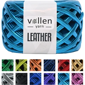 Vollen Yarn Premium Deri Ip Metalik Ip Çanta Ipi,parlak Penye İP.120 Gram