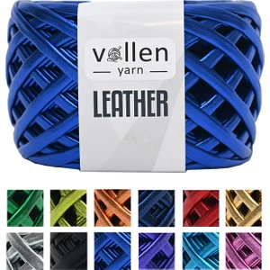 Vollen Yarn Premium Deri Ip Metalik Ip Çanta Ipi,parlak Penye İP.120 Gram