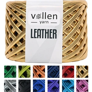 Vollen Yarn Premium Deri Ip Metalik Ip Çanta Ipi,parlak Penye İP.120 Gram