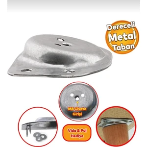 Erka Dizayn 4 Adet Metal Sehpa Ve Ahşap Ayak Bağlantı Aparatı Açılı Ayak Aparatı Zigon Sehpa Masa Koltuk