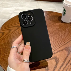 iPhone 15 Pro Max Uyumlu Kamera Korumalı Soft Dokulu Renkli Yumuşak Silikon Kılıf