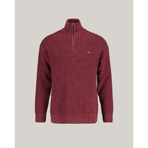 Erkek Bordo Relaxed Fit Yarım Fermuarlı Kazak 8030177.644