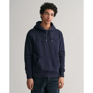Erkek Lacivert Regular Fit Kapüşonlu Logolu Sweatshirt 2007073.433