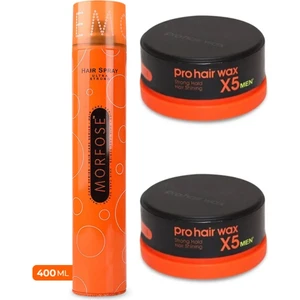 Morfose Saç Şekillendirici Wax 150 gr 2 Adet + Ultra Strong Saç Spreyi 400 ml