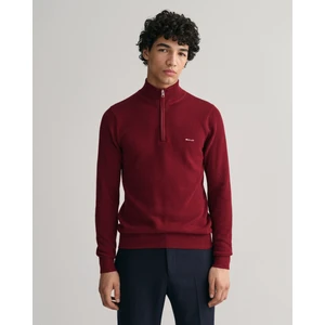 Erkek Kırmızı Regular Fit Yarım Fermuarlı Kazak 8040523.604