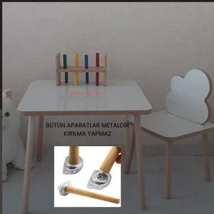 Erka Dizayn 60*50 ölçülerinde Çocuk Masa Sandalye Takımı 1 adet Sandalye 1 adet Masa 60*50 Aktivite Masası Çocuk Oyun Masası takımı