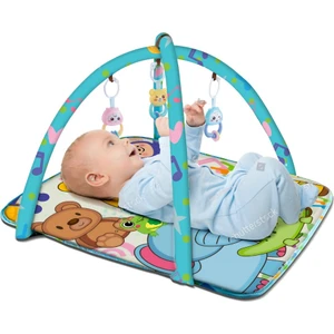 Hayvan Figürlü Çıngıraklı Bebek Oyun Halısı Aktivite Minderi