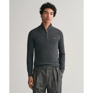 Erkek Gri Regular Fit Yarım Fermuarlı Kazak 8040523.95