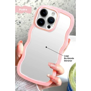 iPhone 15 Pro Max Uyumlu Dalgalı Çerçeveli Darbeye Dayanıklı Silikon Telefon Kılıfı