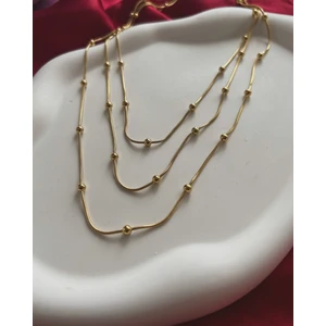 Shining Jewelery Çelik 3'lü Dorika Kolye