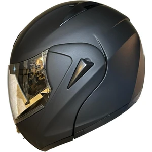 Çene Açılır Kask Vizörlü Mat Siyah Ece Belgeli