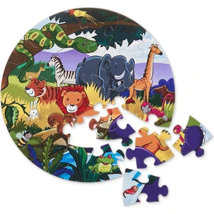 Ceo Design Safari Temalı 25 Parçalı 42CM Çapında Dev Ahşap Puzzle