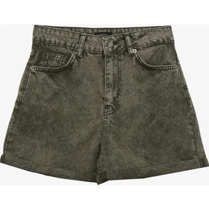 Normal Bel Basic Haki Kadın Şort F4SL-SHT0481