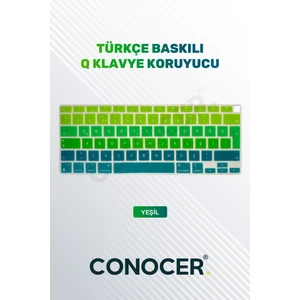 Macbook Air 2020 13 Inc M1 A2337 / A2179 Uyumlu Türkçe Q Klavye Slim Klavye Koruyucu Kılıf