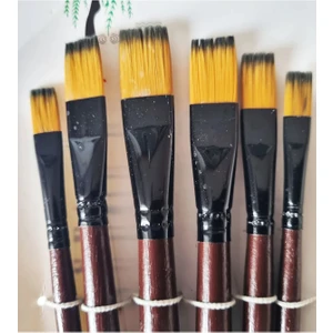 6'lı Resim Fırçası Seti – Yağlı ve Akrilik Boyalar için, 2-4-6-8-10-12 Numara, Sanat ve Hobi Kullanımı