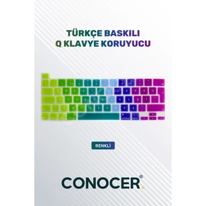 Macbook Pro M2 13INC Uyumlu Klavye Koruyucu A2289 2251 A2338 A2141 Türkçe Baskı