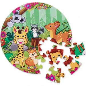 Ceo Design Orman Yaşamı ve Hayvanları Temalı Dev Puzzle 42CM Çapında 25 Parça