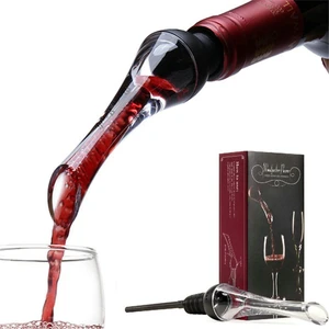 Yaci Shop Siyah Stil Şarap Havalandırıcı Dökücü Siyah Premium Havalandırma Dökücü ve Dekantör Bacalı Içecek Şarap Likörü Kutulu Dökücü Şarap Havalandırıcı Hediye L*5 (Yurt Dışından)