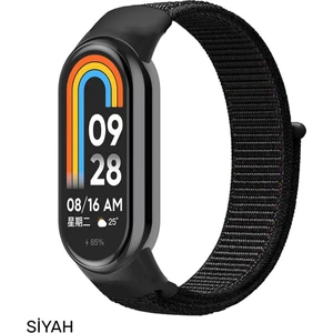 Xiaomi Mi Band 8 Uyumlu Yüksek Kalite Hasır Dokuma Kordon Kayış