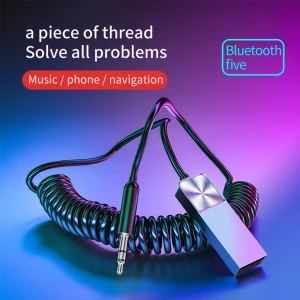 Bluetooth Wireless Bt5.1 USB To 3,5mm Araç Kiti Bluetooth Araç Içi Fm Transmitter Hifi Ses Destekli